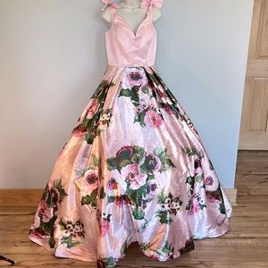 Rachel Allan Floral Prom Dress